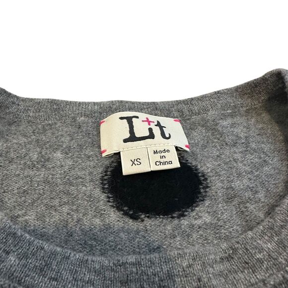 LABEL+thread Polka Dot Mix Grey Cashmere Wool Sweater Size XS - Picture 2 of 5